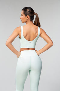 Wild Ribbed Bra - Cool Matcha