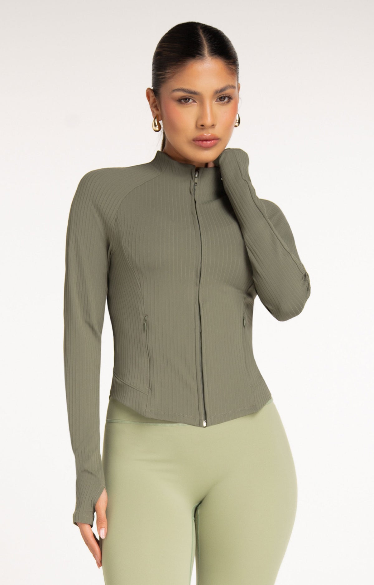 Motion Contour Jacket - Olive-Tree