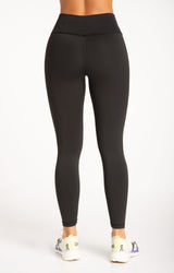 Luna Legging in Black - women's high waisted sculpting leggings, back view