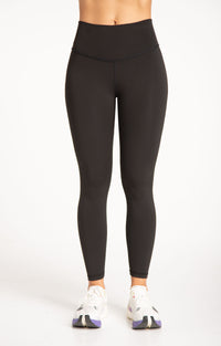 Luna Legging in Black - women's high waisted yoga leggings, front view