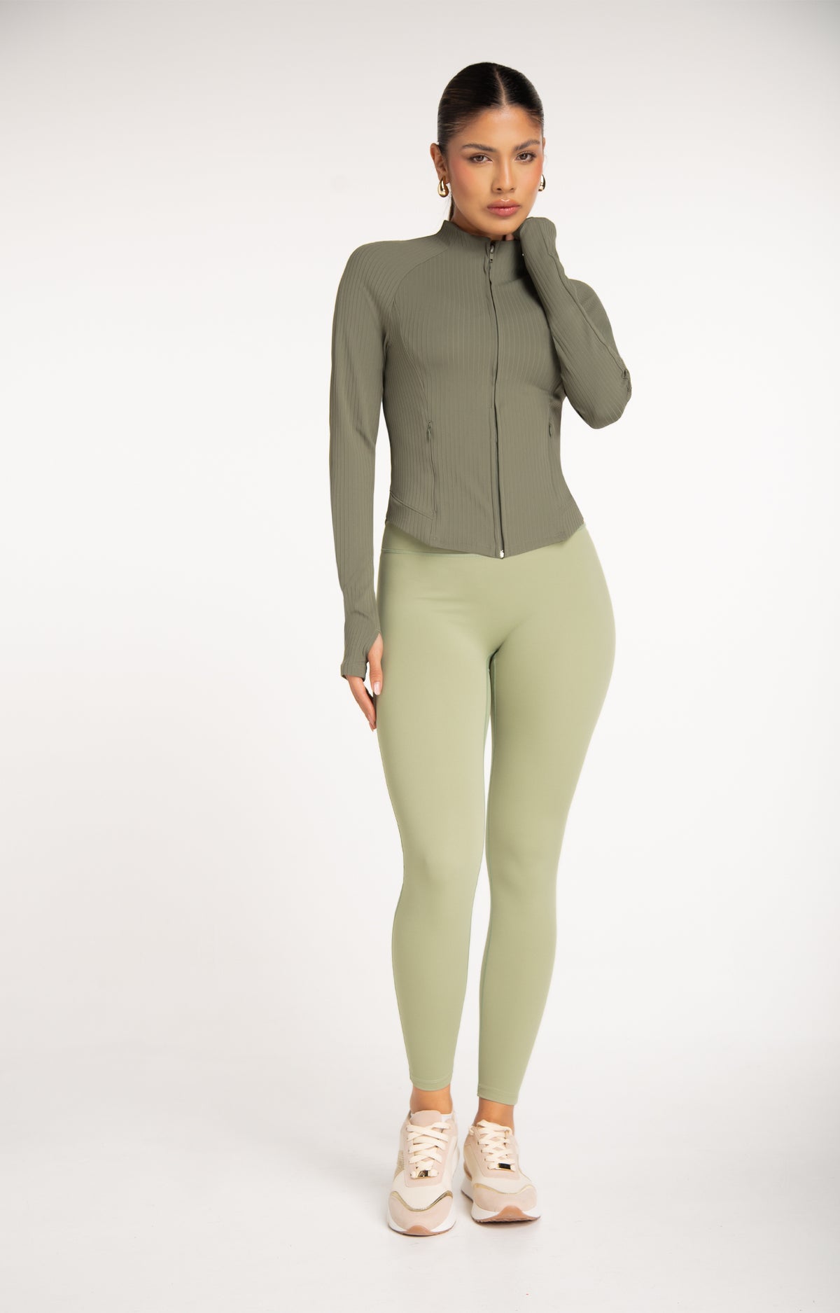 Motion Contour Jacket - Olive-Tree
