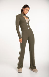 Ribbed Pant-Olive Tree
