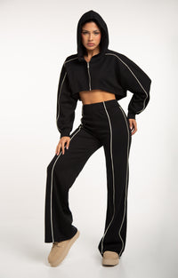 Monaco Wide Leg Pant - Black