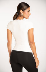 Bella Lace Tee - Ivory