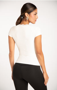 Bella Lace Tee - Ivory